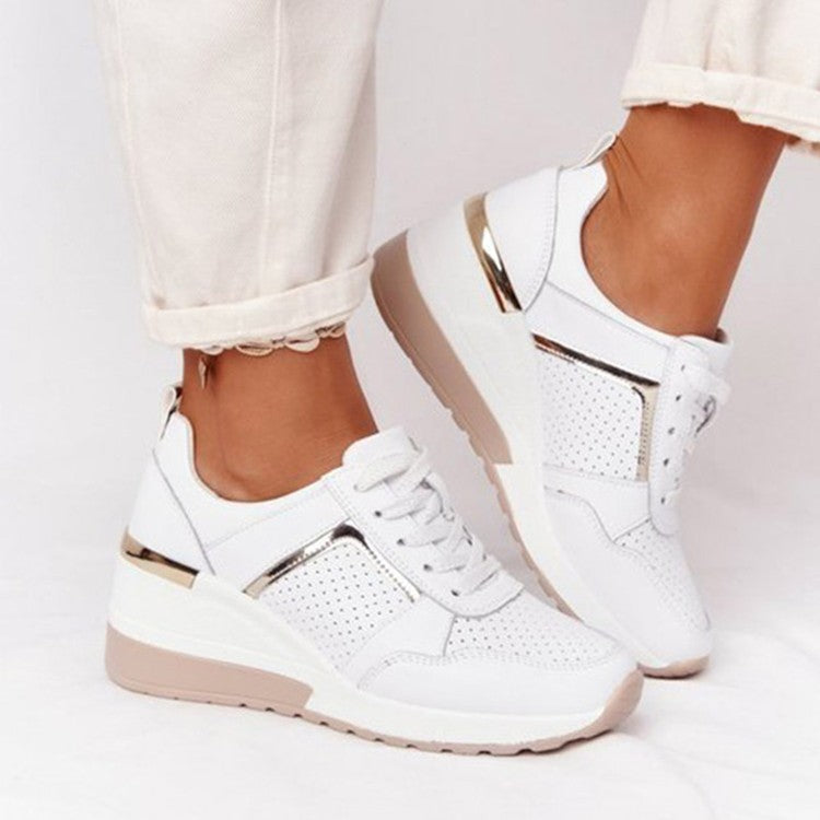 Women's fashionable sneakers with breathable upper material and stable sole