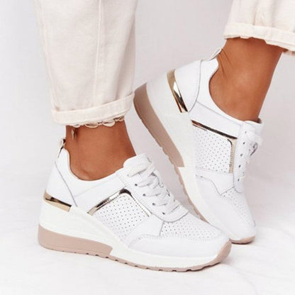 Women's fashionable sneakers with breathable upper material and stable sole