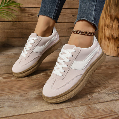 Women's sporty sneakers with stylish color contrast and slip-resistant sole