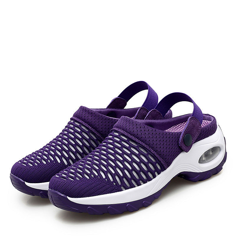 Women's breathable Slip-On sneakers with fashionable mesh design