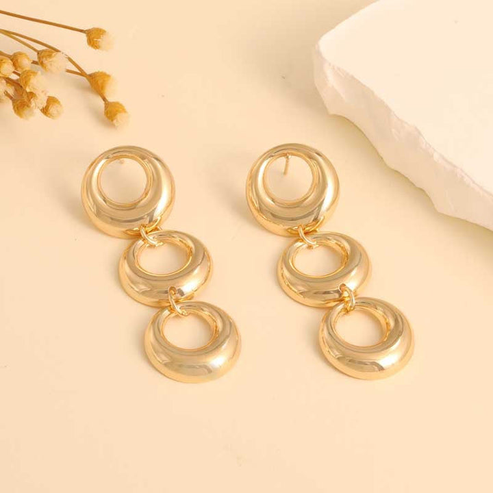 Women's Hanging Earrings with Modern, Geometric Elements Tom Cottons