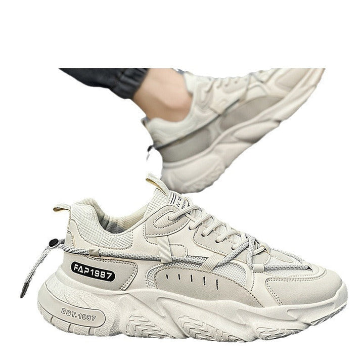 Fashion women's sneakers with breathable mesh structure and cushioning support technology