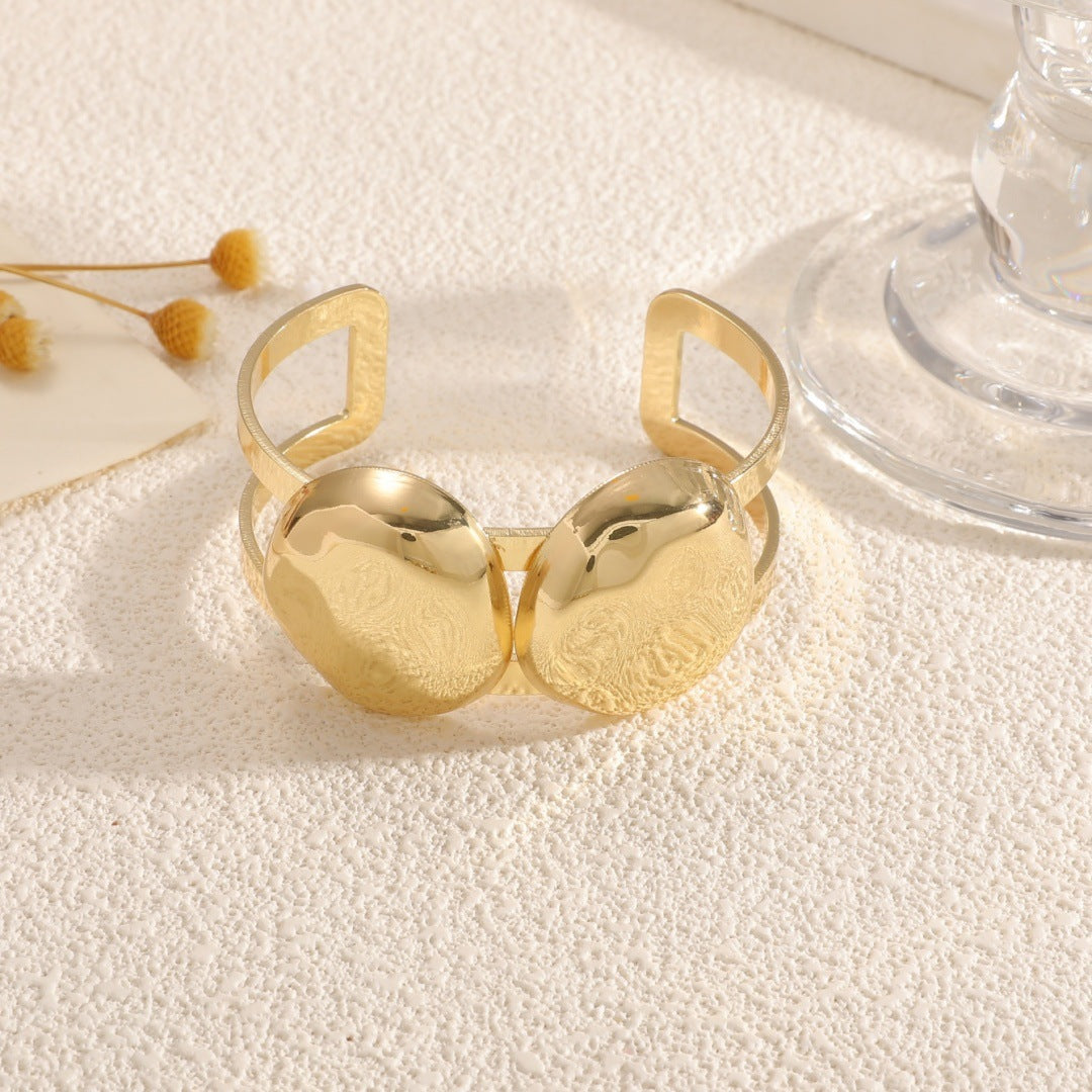 Ladies Open Cuff Bracelet with Elegant, Curved Design Tom Cottons