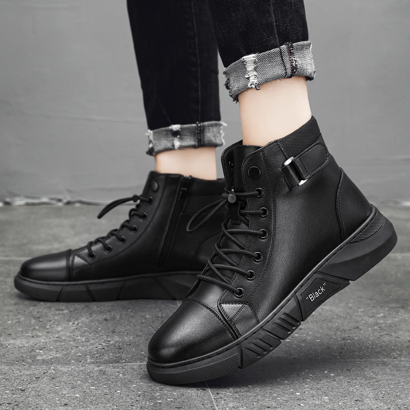 Women's high sneaker boots with padded insole and non-slip sole