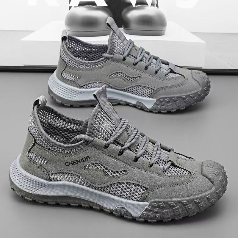 Women's sporty trail sneakers with non-slip sole and breathable mesh construction