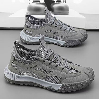 Women's sporty trail sneakers with non-slip sole and breathable mesh construction