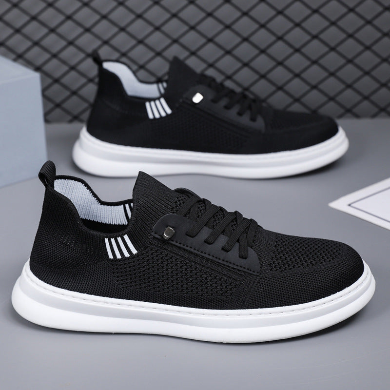 Men's sneakers with breathable knitted upper and non-slip sole