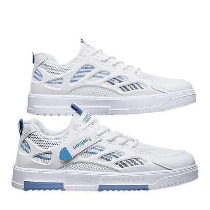 Fashion sneakers for ladies with breathable mesh inserts and flexible insole