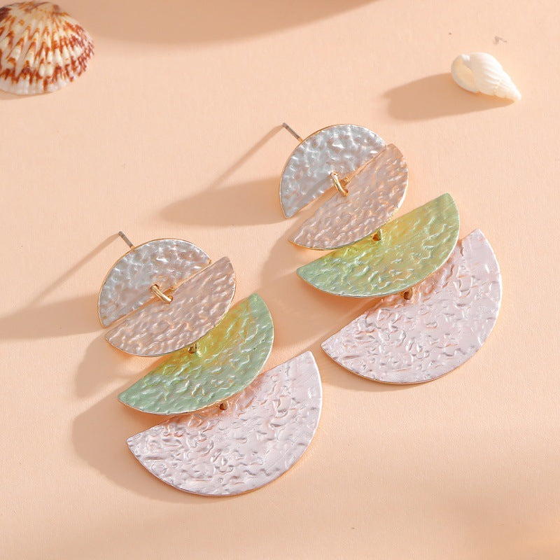 Women's Hanging Earrings in Elegant, Layered Design Tom Cottons