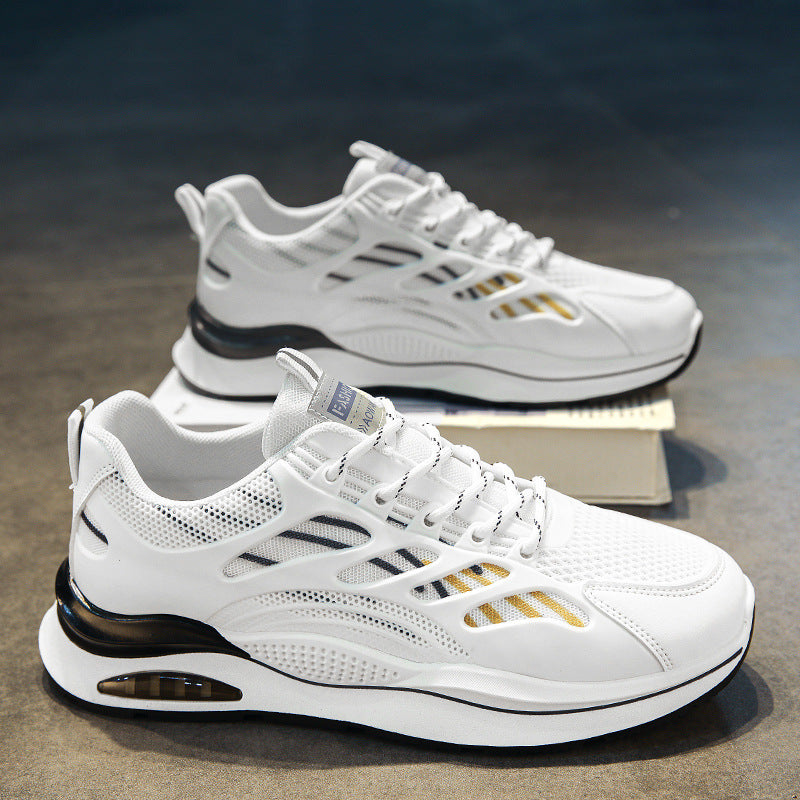 Women's sports shoes with breathable mesh inserts and cushioned sole
