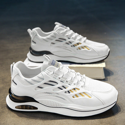 Women's sports shoes with breathable mesh inserts and cushioned sole