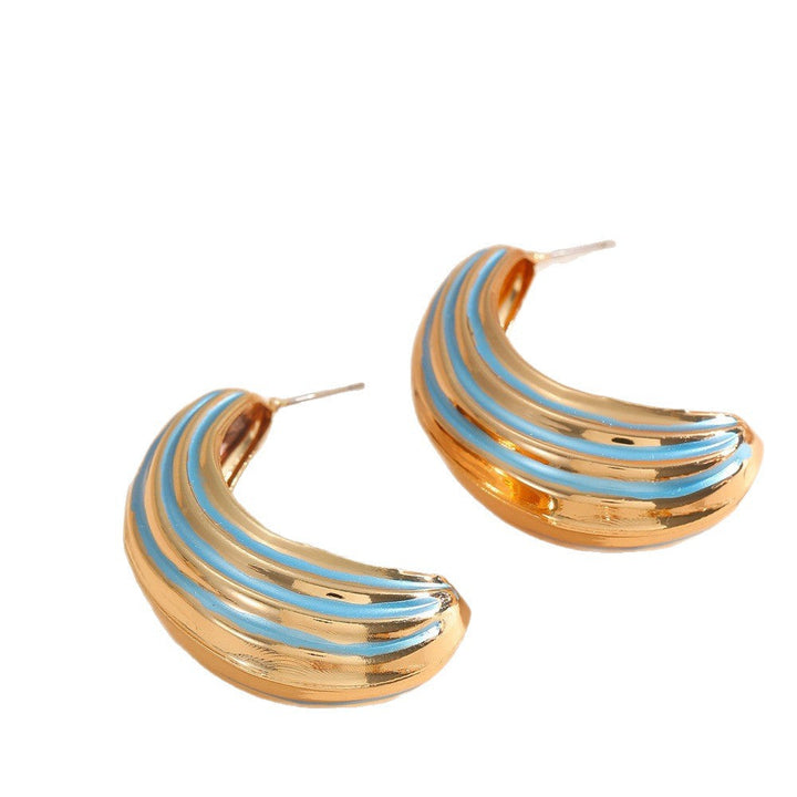 Women Hanging Earrings with Luxurious Gold and Pink Finish Tom Cottons