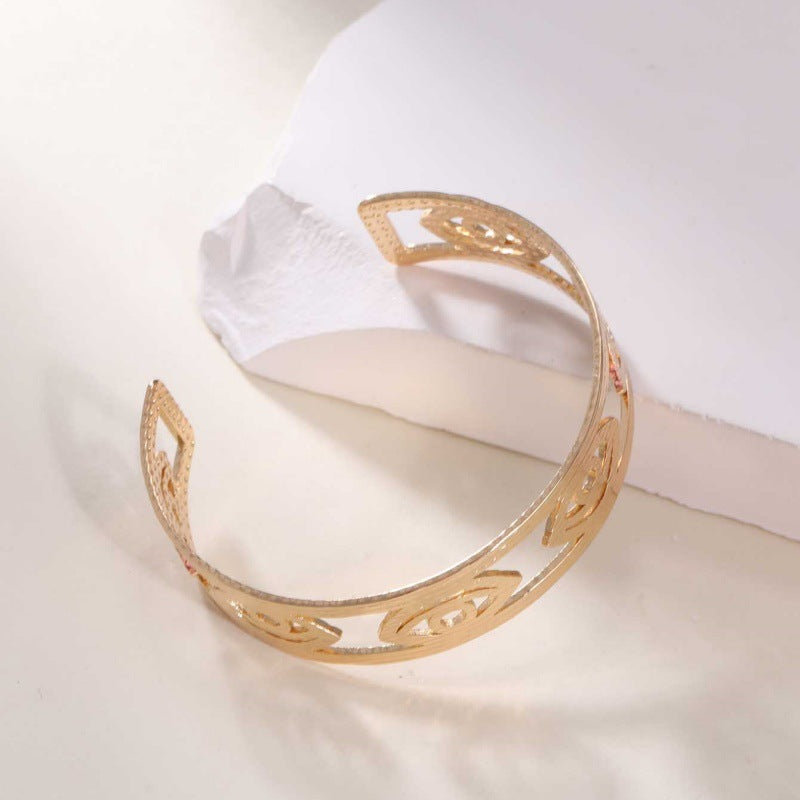 Women's Open Bangle in Modern Bamboo Design Tom Cottons