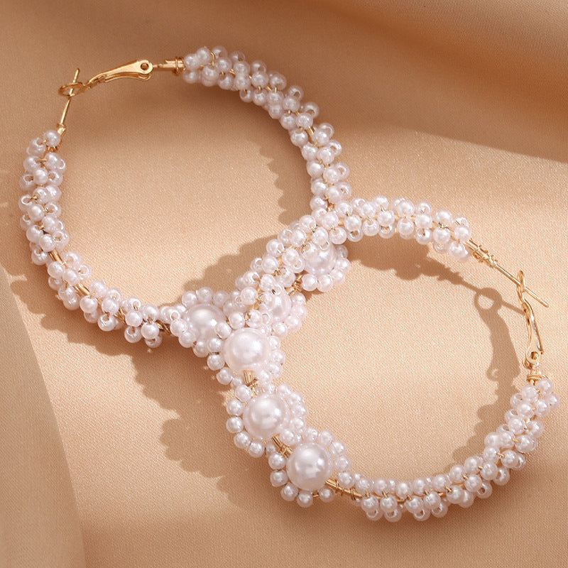 Women’s hoops with artistic pearl design Tom Cottons