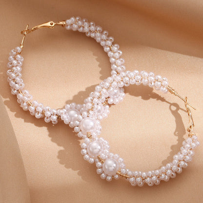 Women’s hoops with artistic pearl design Tom Cottons