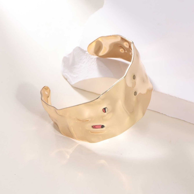 Ladies Open Cuff Bracelet with Artistic, Organic Design Tom Cottons