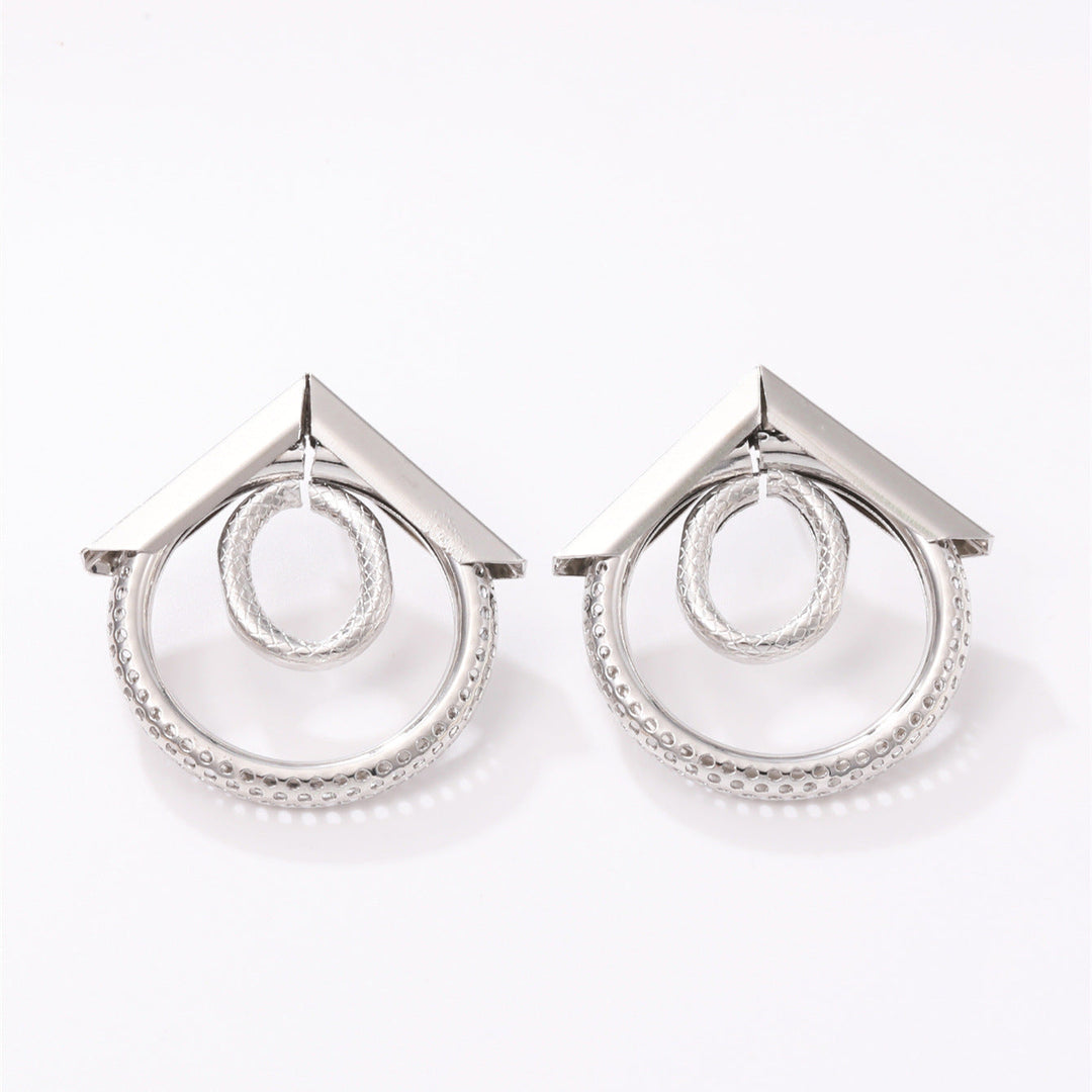 Women's Hanging Earrings with Elegant, Curved Ring Design Tom Cottons