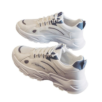 Women's sports shoes with breathable mesh inserts and distinctive sole construction