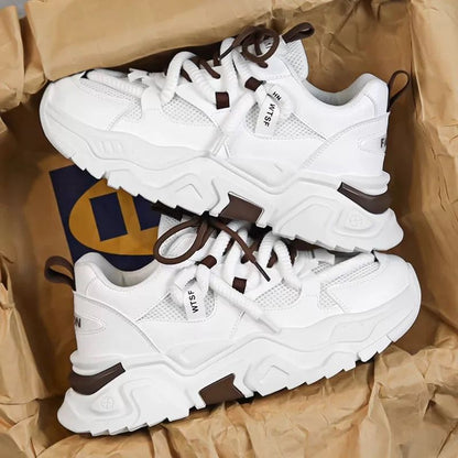 Thick sports shoes for women with innovative details