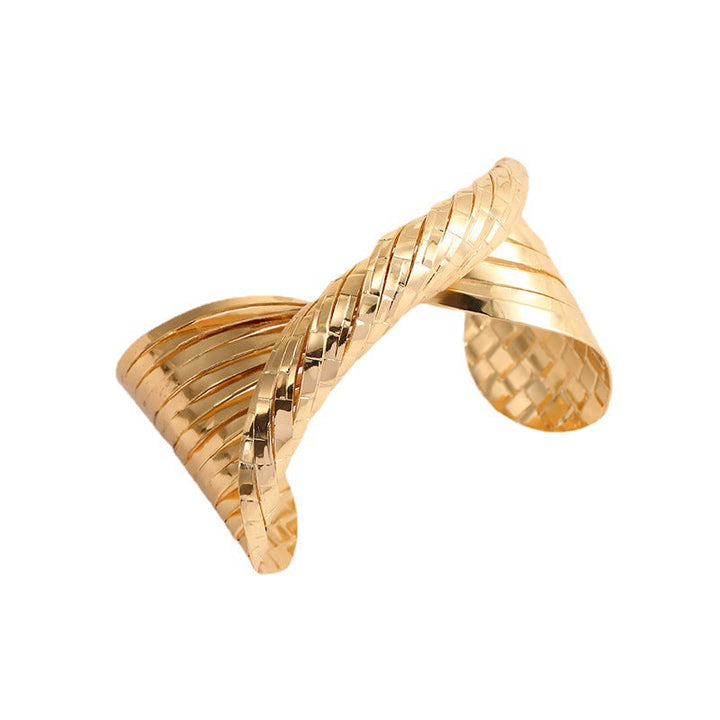Ladies Open Bangle with Artistic Fold Design Tom Cottons