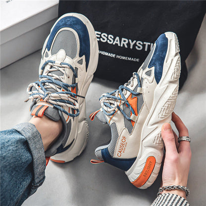 Women's sporty sneakers with elastic upper material and non-slip sole