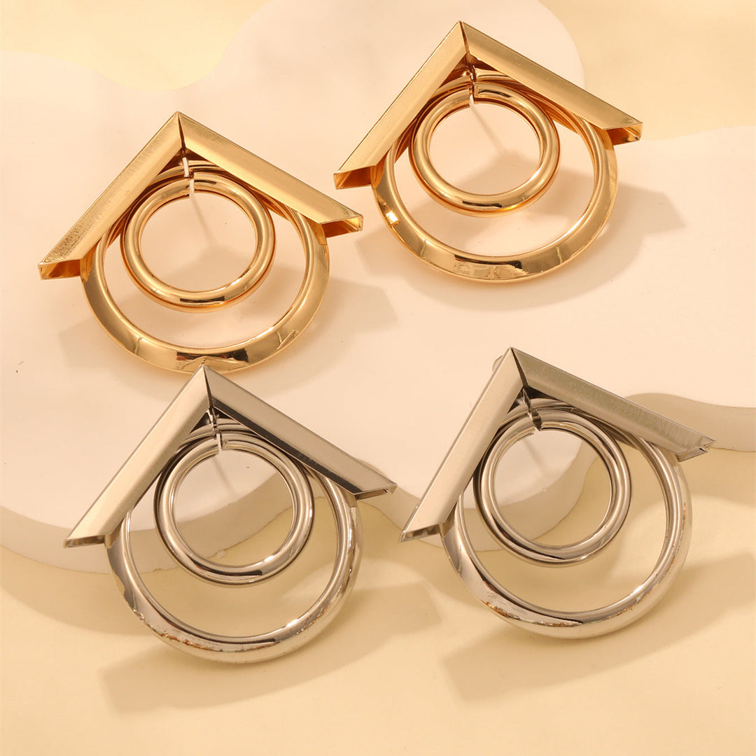 Women's Hanging Earrings with Elegant, Curved Ring Design Tom Cottons