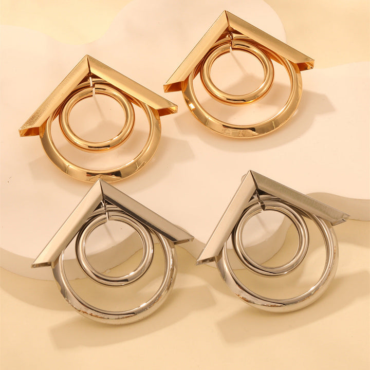 Women's Hanging Earrings with Elegant, Curved Ring Design Tom Cottons