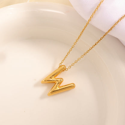 Women's necklace with curved letter pendant Tom Cottons