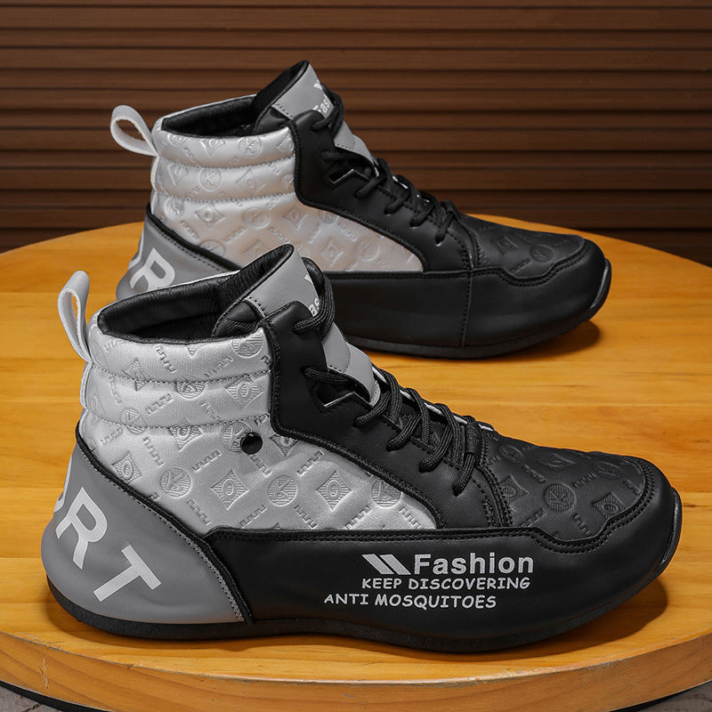 High top sports shoes for women with protective design and non-slip sole