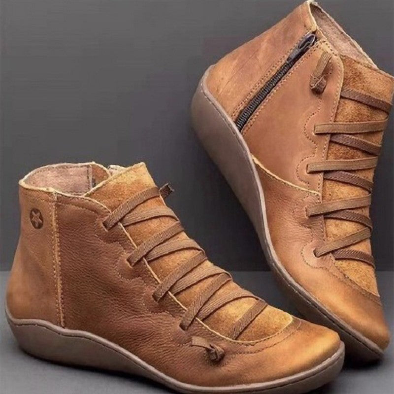 Women's High-Top Sneaker with trendy lace and zipper design