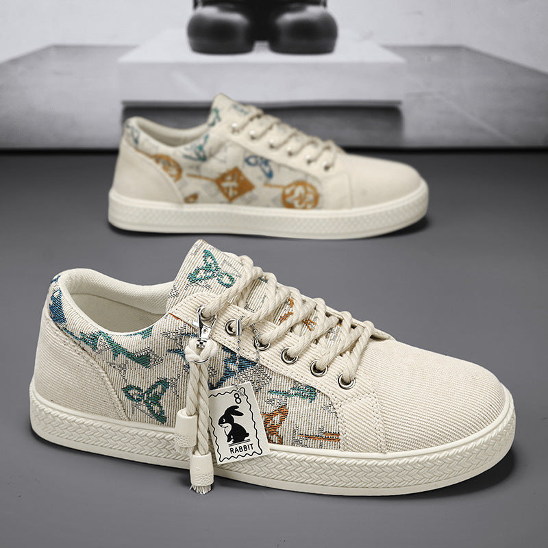 Ladies' Fashion Sneakers with Unique Textile Design