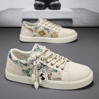 Ladies' Fashion Sneakers with Unique Textile Design
