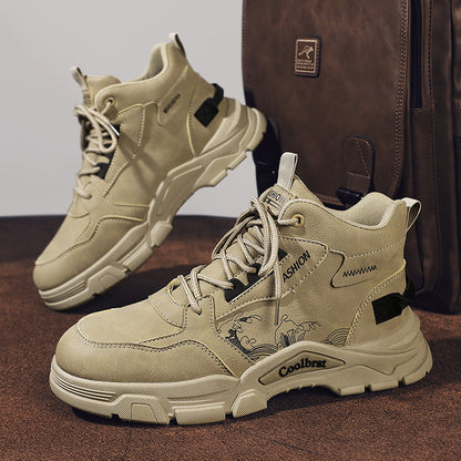 Women's high-top sneakers with breathable upper material and non-slip sole