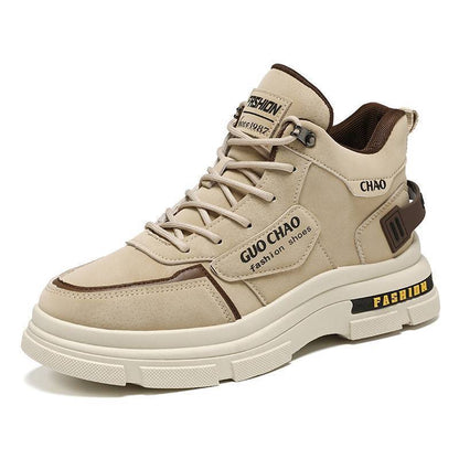 Fashionable and sturdy high sneakers for women with non-slip sole