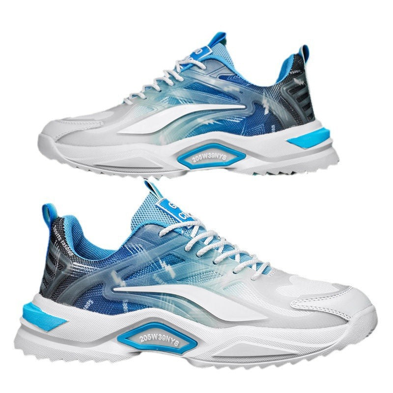 Women's sporty running and leisure sneakers with breathable mesh construction