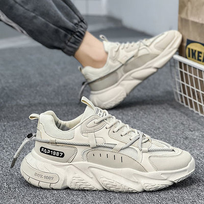 Fashion women's sneakers with breathable mesh structure and cushioning support technology