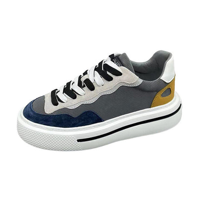 Women's Fashion Sneakers with High Platform Sole and Breathable Structure