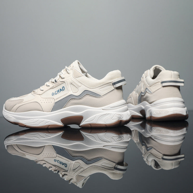 Ladies sporty sneakers with cushioned sole and breathable upper edge