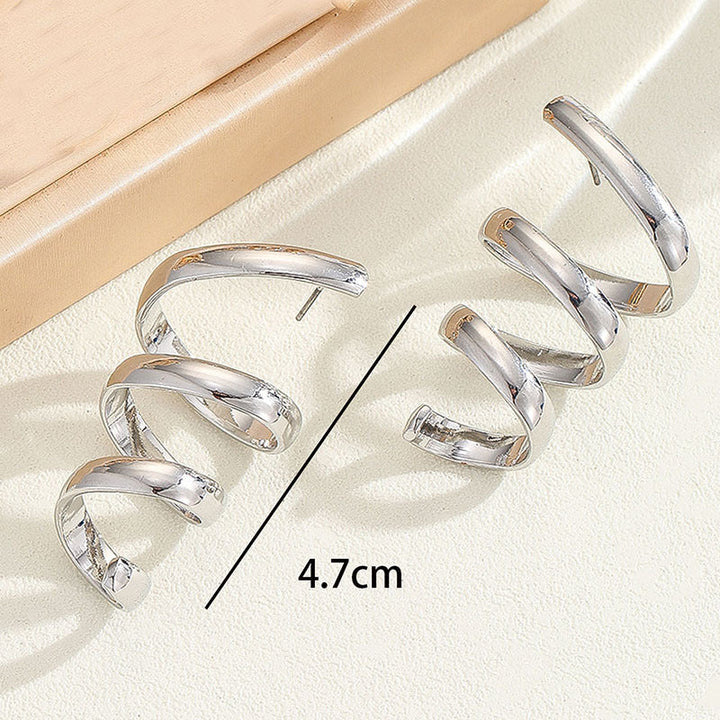 Women's Hanging Earrings with Elegant, Curved Design Tom Cottons