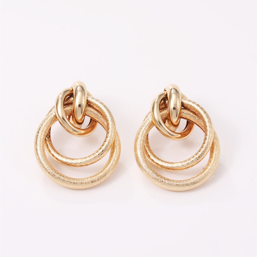 Women's Hanging Earrings with Elegant, Curved Ring Design Tom Cottons