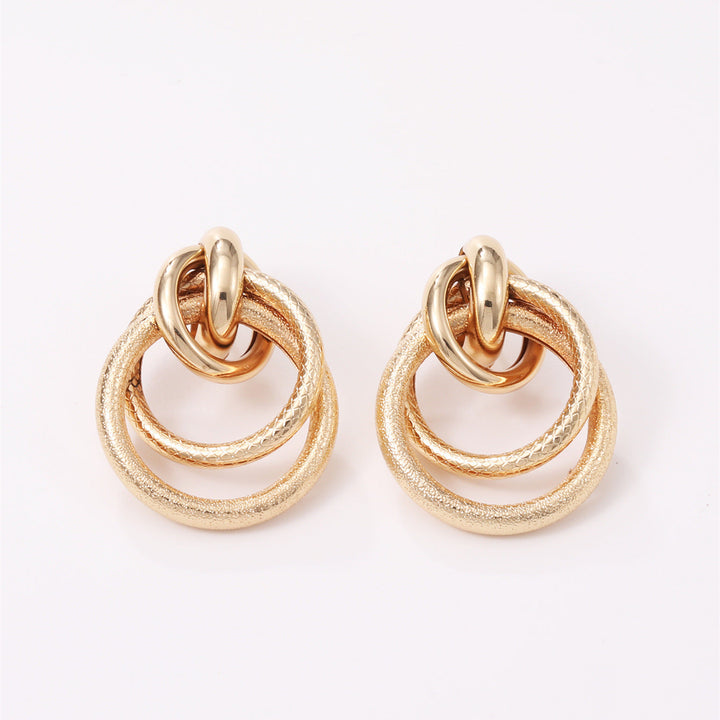 Women's Hanging Earrings with Elegant, Curved Ring Design Tom Cottons