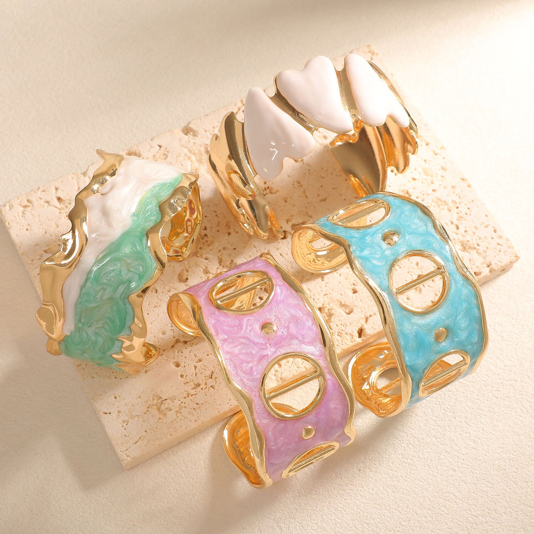 Women Open Cuff Bracelet with Artistic Snake Design Tom Cottons