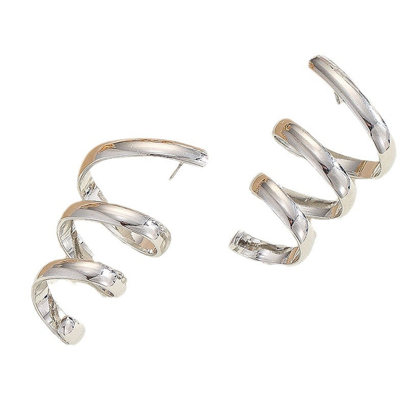 Women's Hanging Earrings with Elegant, Curved Design Tom Cottons