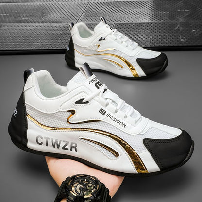 Women's sporty sneakers with breathable mesh upper and innovative cushioning