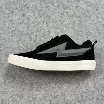 Ladies sporty sneakers with futuristic accents and durable outsole