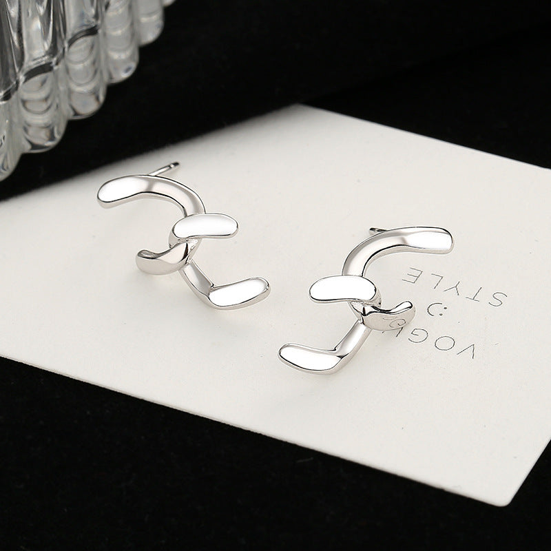 Women's earrings with sparkling circle pendant Tom Cottons