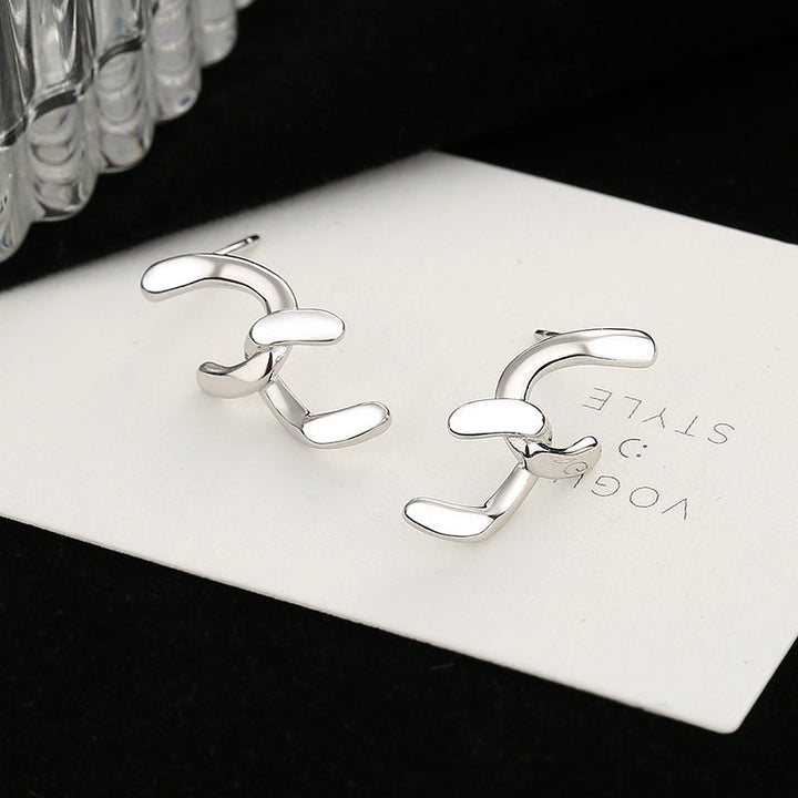 Women's earrings with sparkling circle pendant Tom Cottons