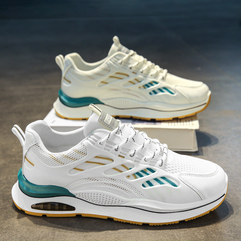 Women's sports shoes with breathable mesh inserts and cushioned sole