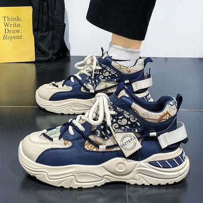 Thick sports shoes for women with a robust design and non-slip sole