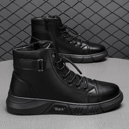 Women's high sneaker boots with padded insole and non-slip sole